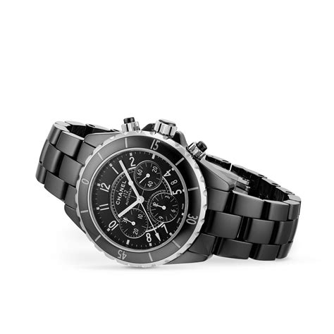 h0940 chanel|J12 Chronograph Watch, 41 mm Black Ceramic .